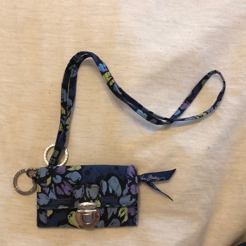Vera Bradley wallet and lanyard.